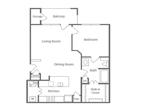1 bedroom 1 bathroom floorplan